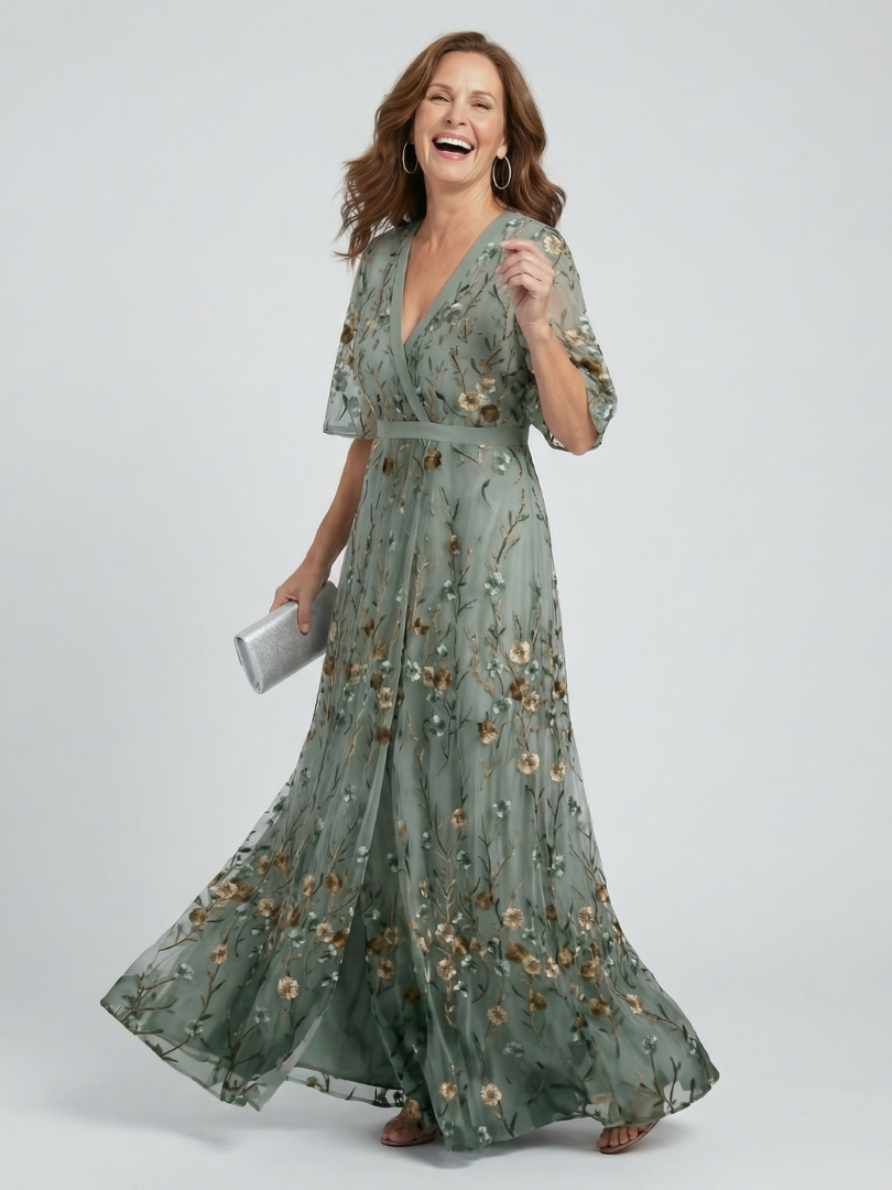 Aleksandra | Robe Maxi Halter Bloom Flow