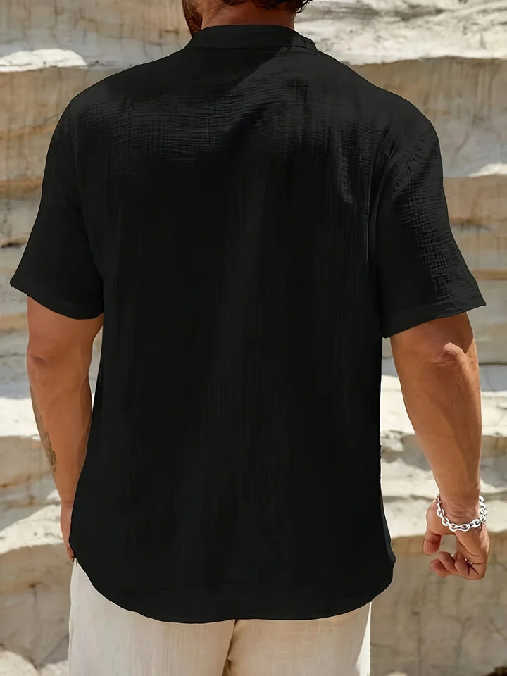 Alain | Chemise d’été élégante à col montant