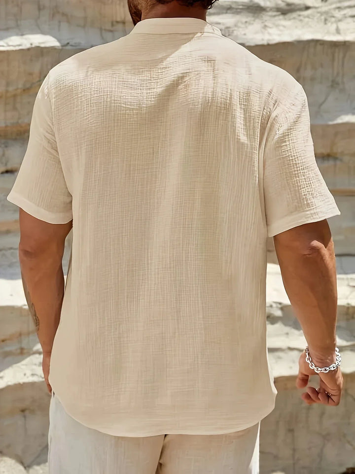 Alain | Chemise d’été élégante à col montant