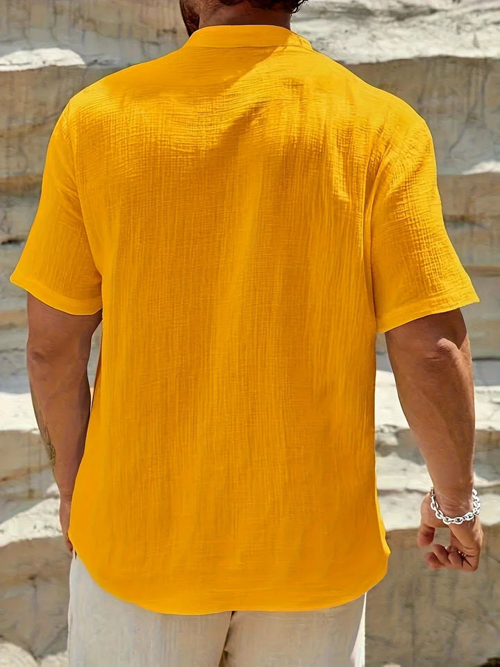 Alain | Chemise d’été élégante à col montant
