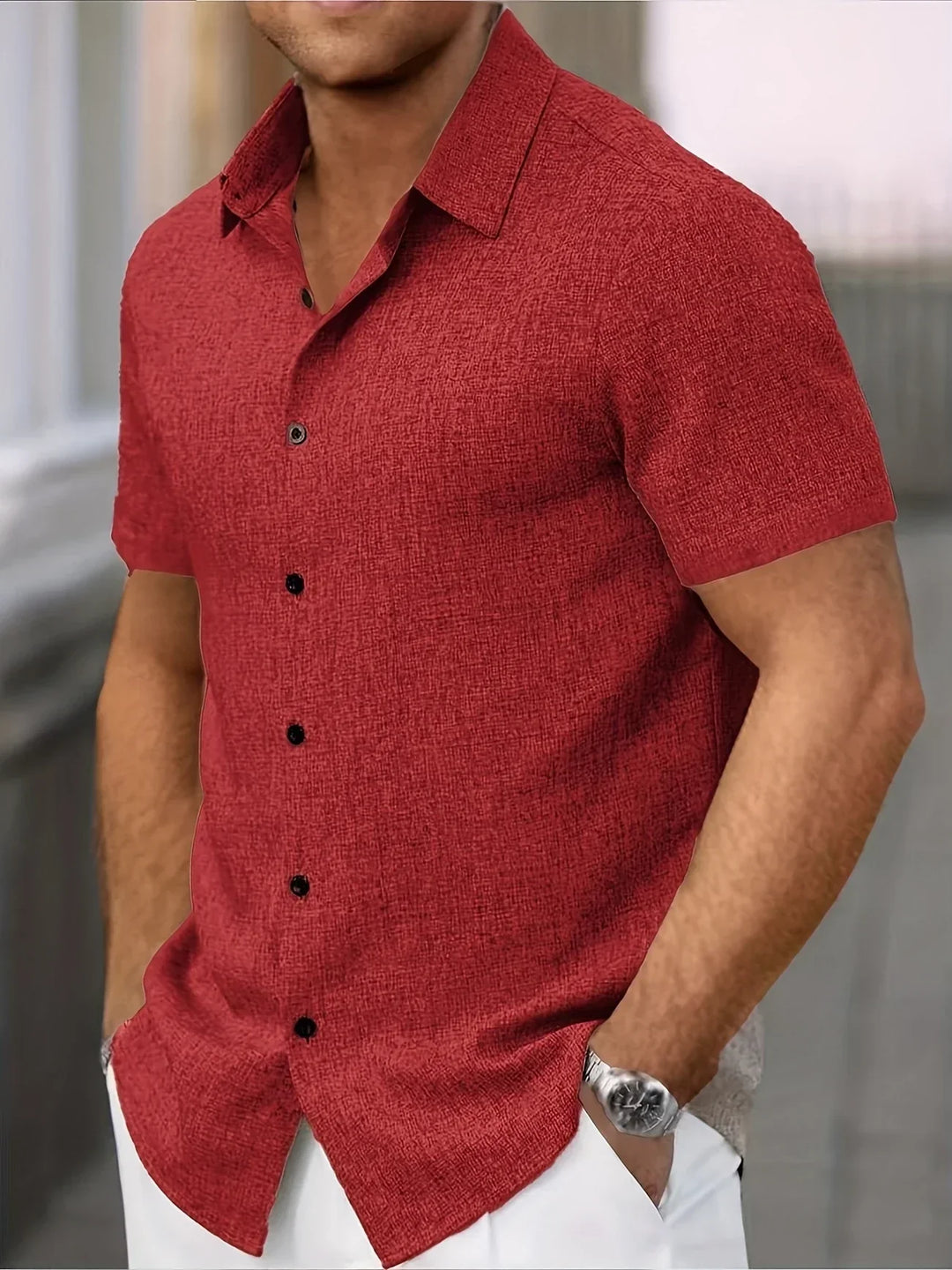 Adrien | Chemise légère à manches courtes en