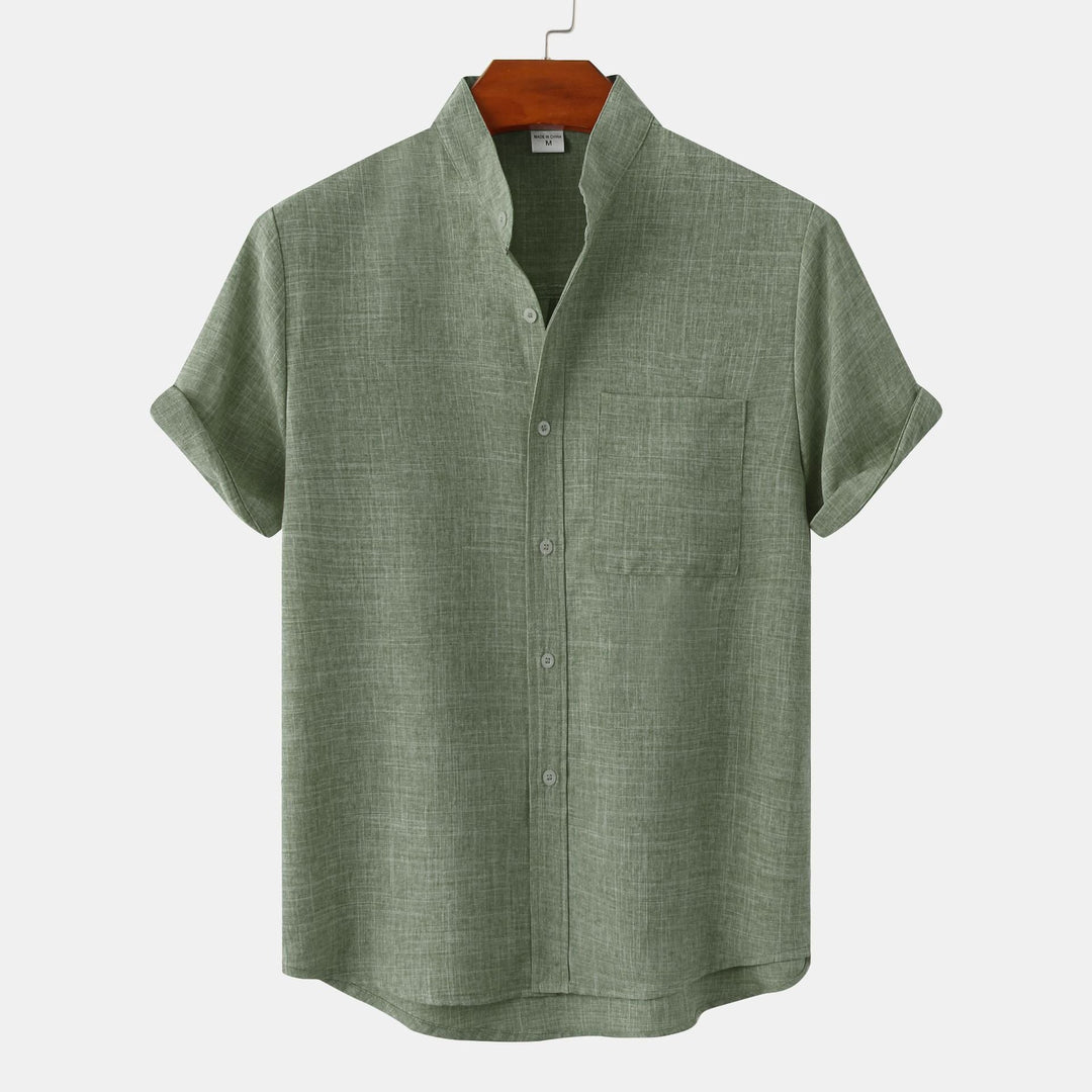 Fabien | Chemise en coton unie avec boutons