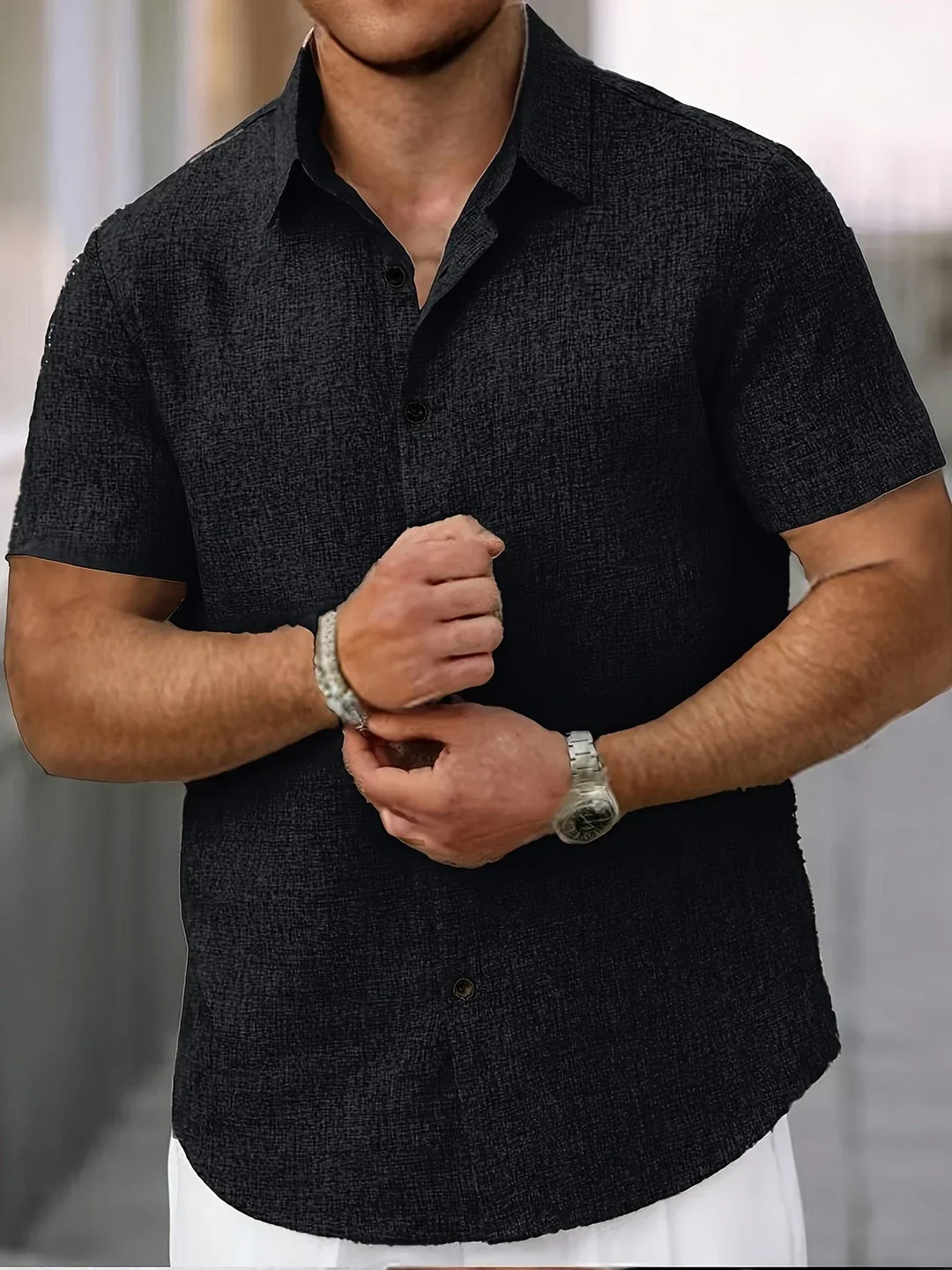 Adrien | Chemise légère à manches courtes en