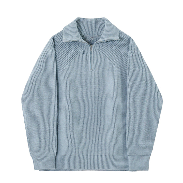 Brieuc | Pull Azure à quart de zip