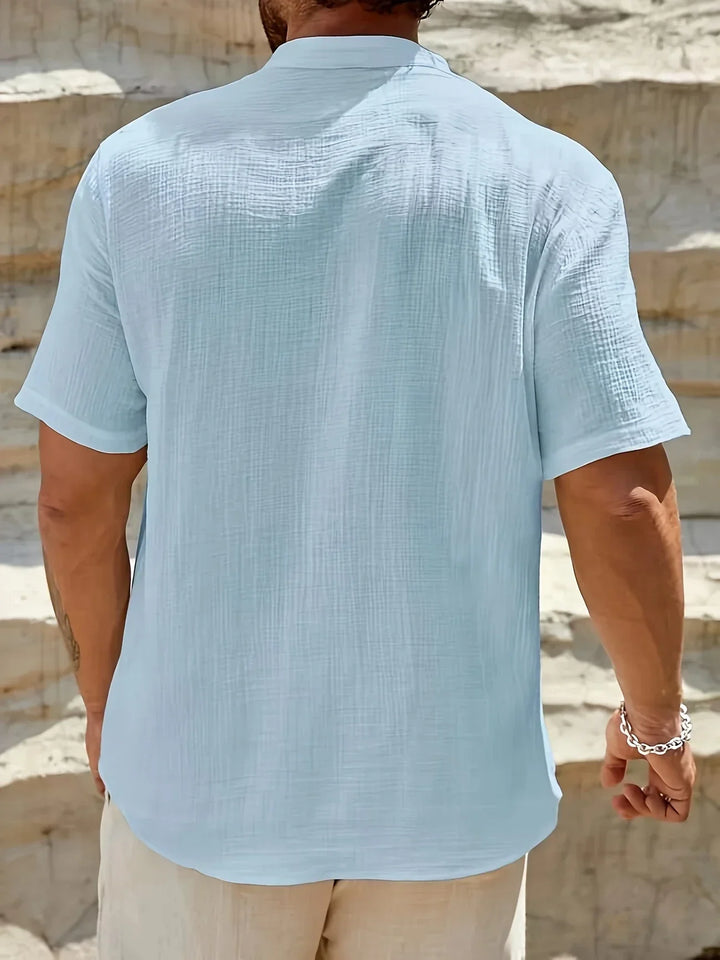 Alain | Chemise d’été élégante à col montant