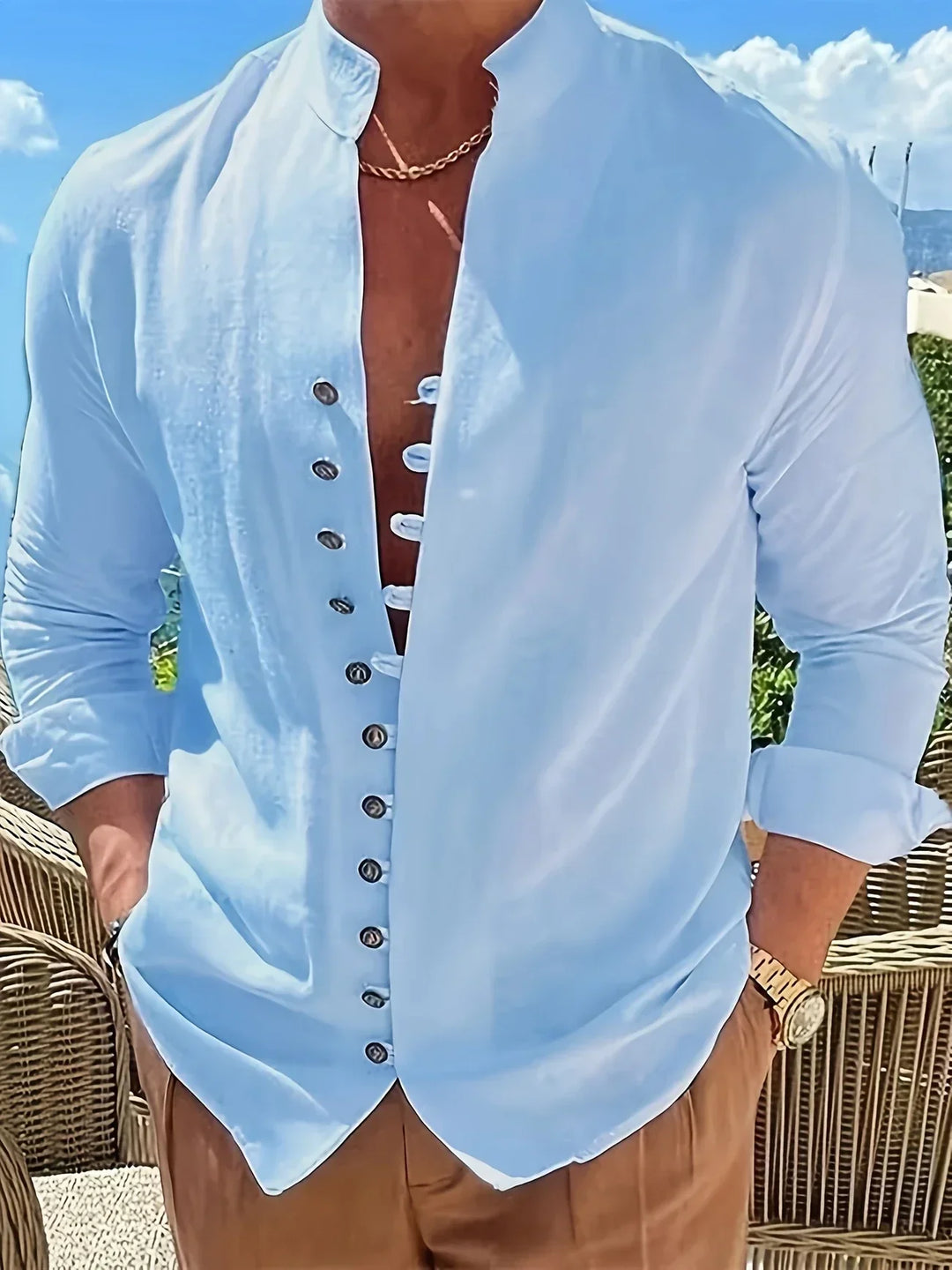 Bruno | Chemise légère en coton à manches
