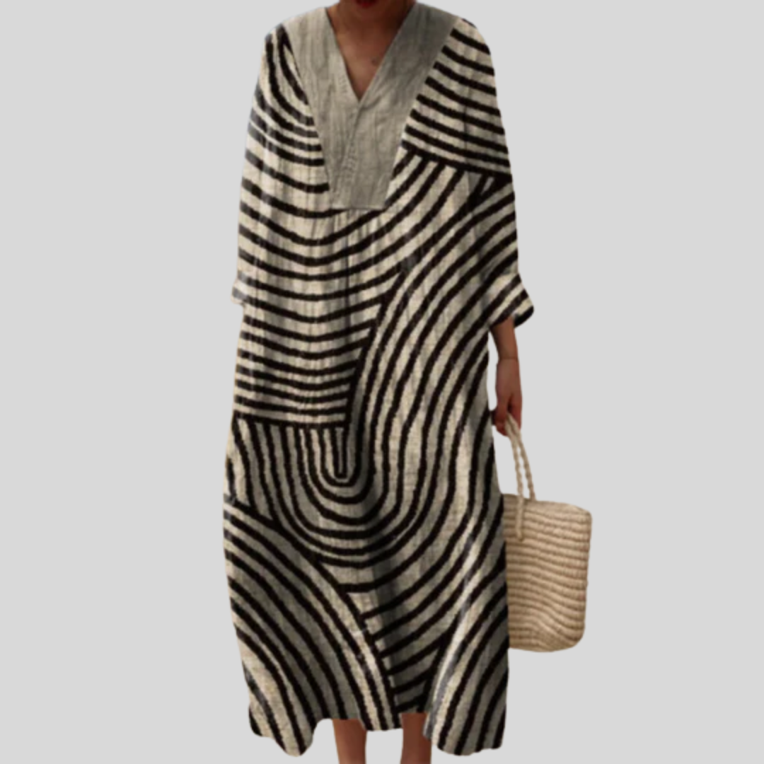 Robe d'été flatteuse avec imprimé