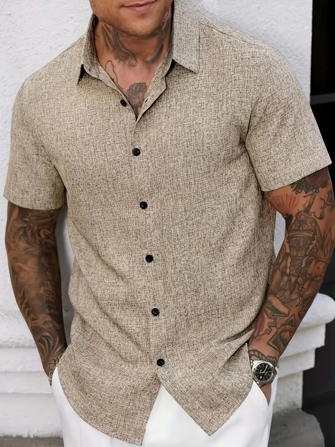 Adrien | Chemise légère à manches courtes en