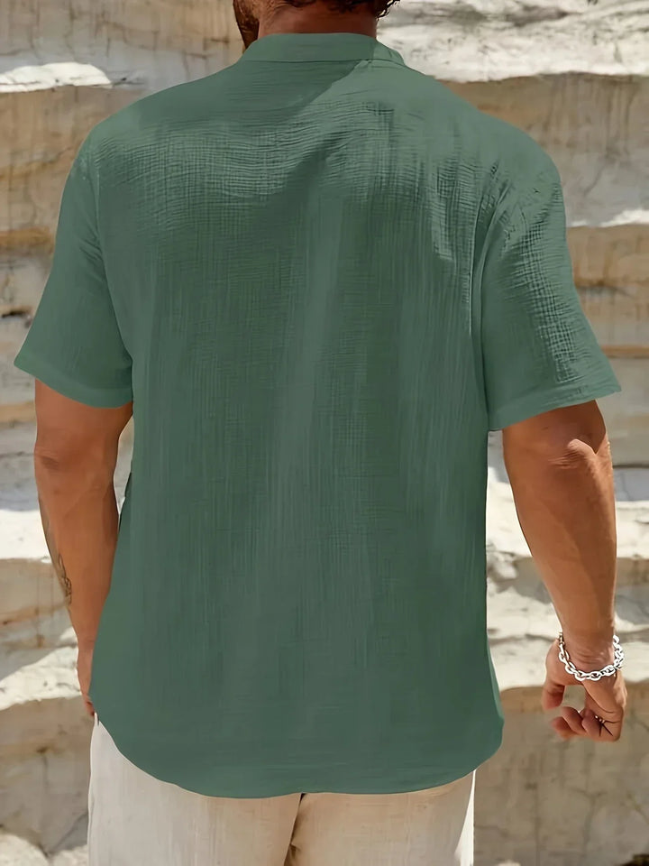 Alain | Chemise d’été élégante à col montant