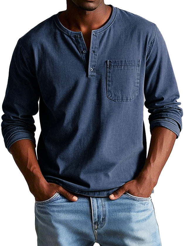 Laurent | Chemise Vintage à Manches Longues