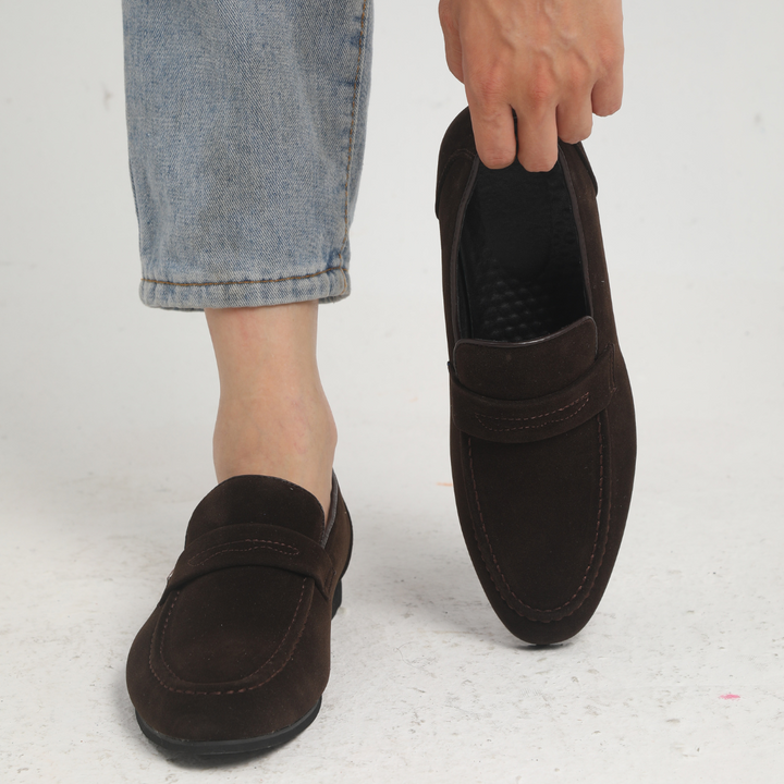 Thierry | Mocassins à brides en daim