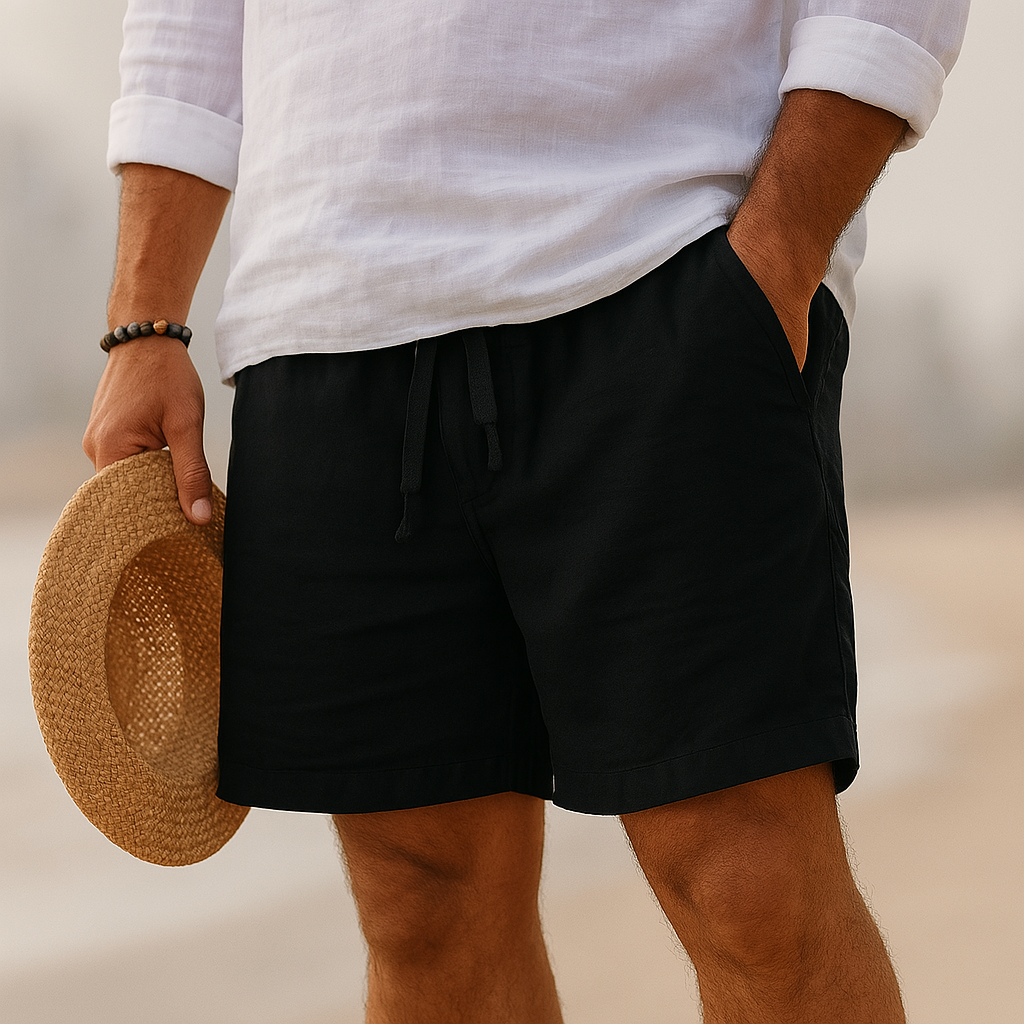 Matthias | Short élégant en lin à taille