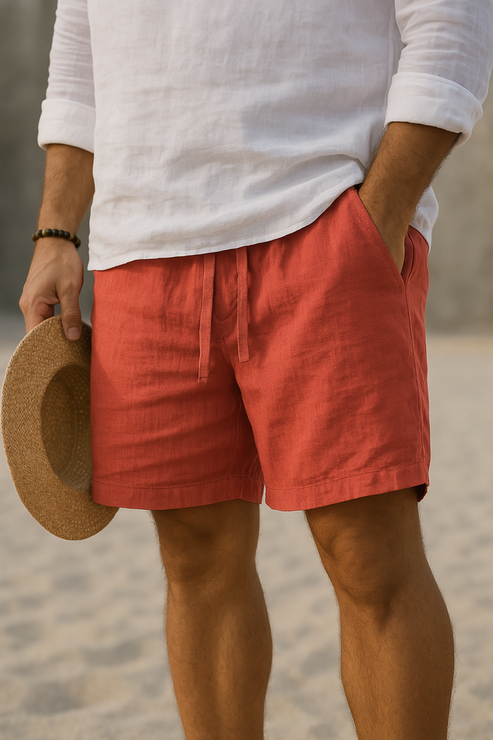 Matthias | Short élégant en lin à taille