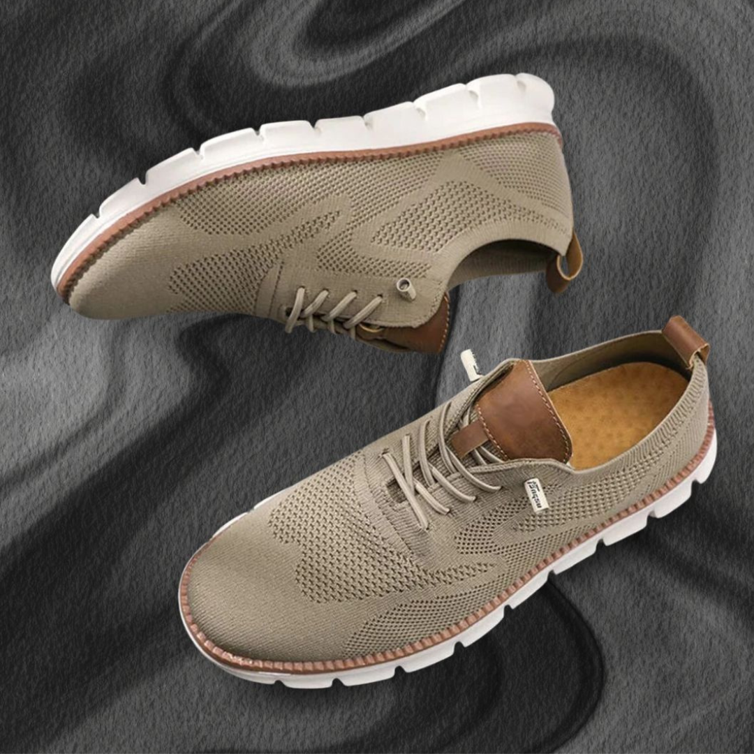 Chaussures Ultraconfort Respirantes : Kaki-Blanc