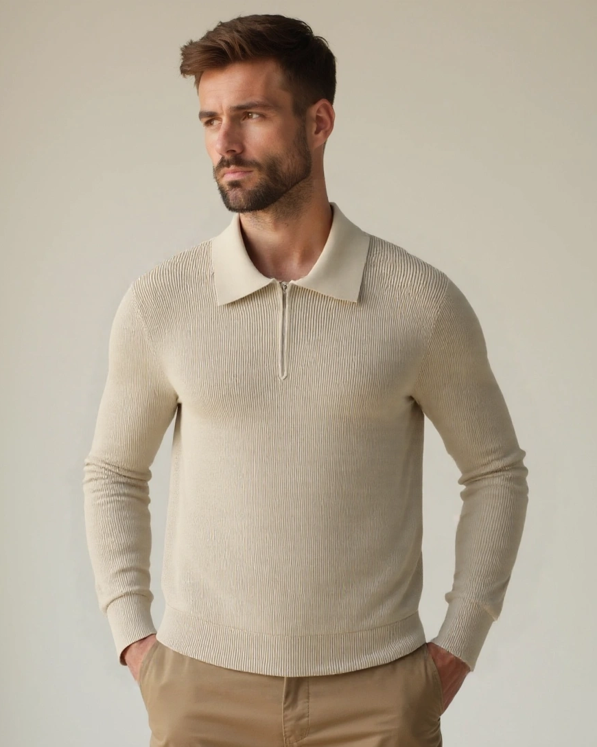 David | Pull Polo avec Zip
