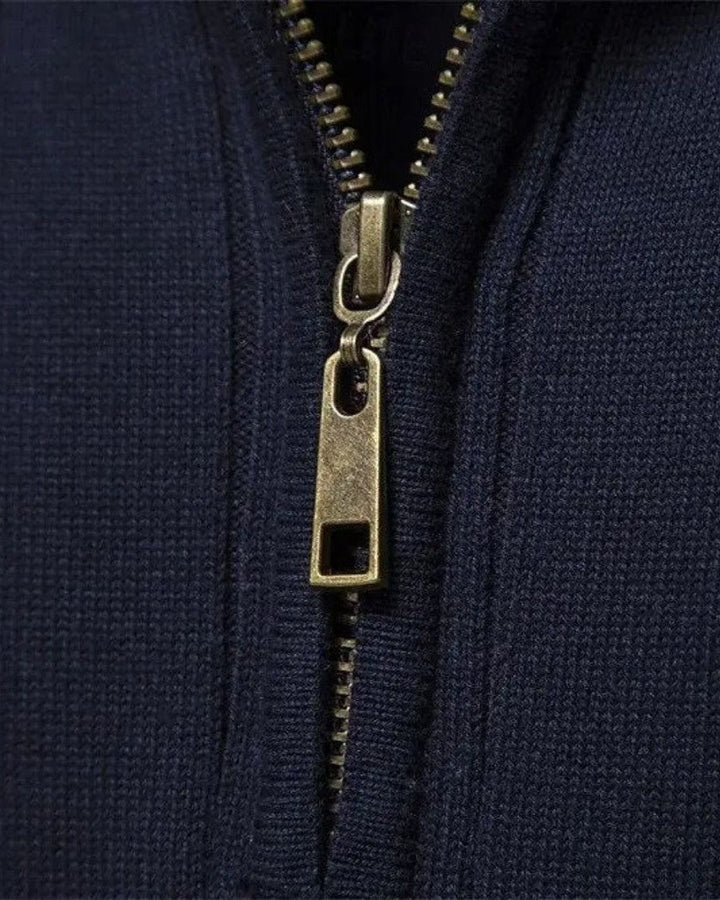 Mikkel | Pull en Coton avec Demi-Zip