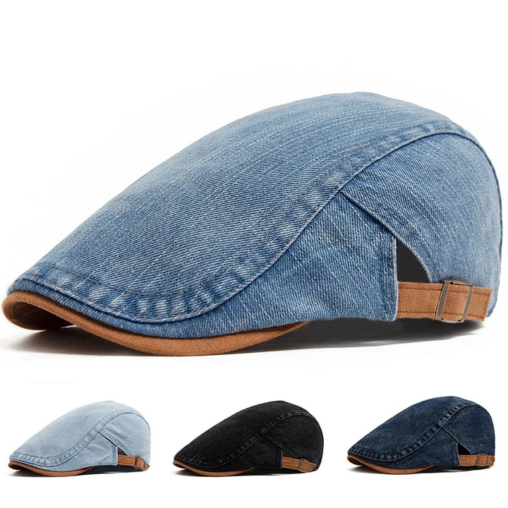 Cyprien | Casquette plate premium en denim