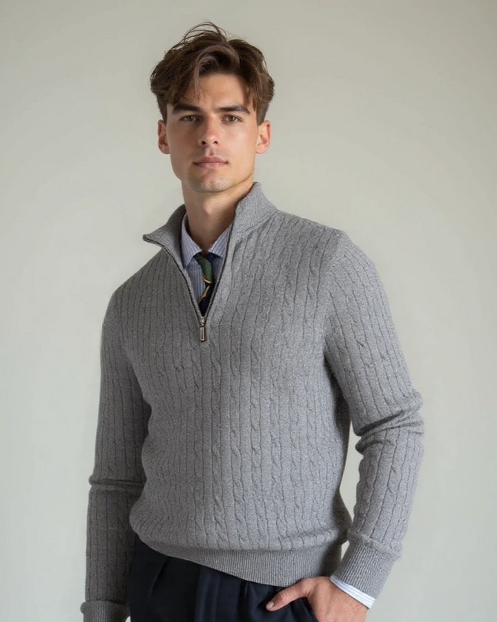 Tobias | Pull avec Zipper et Motif