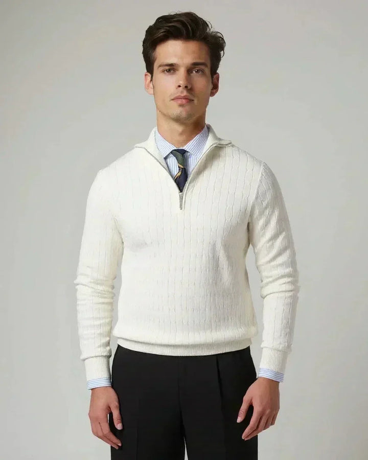 Tobias | Pull avec Zipper et Motif