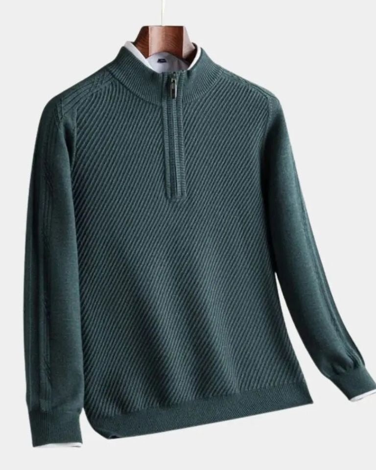 Vilhelm | Pull Basique avec Demi-Zip