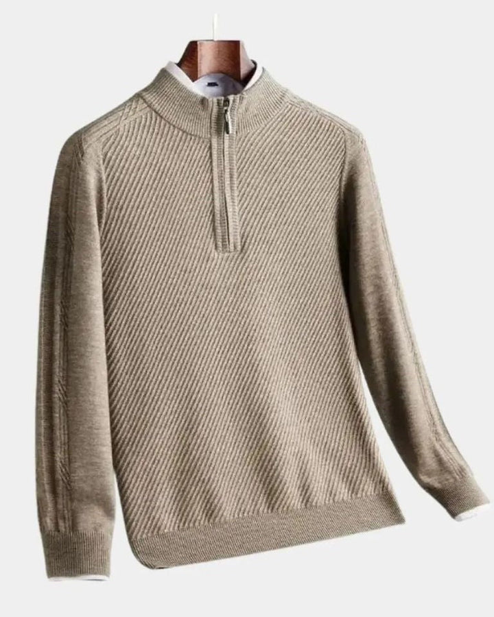 Vilhelm | Pull Basique avec Demi-Zip