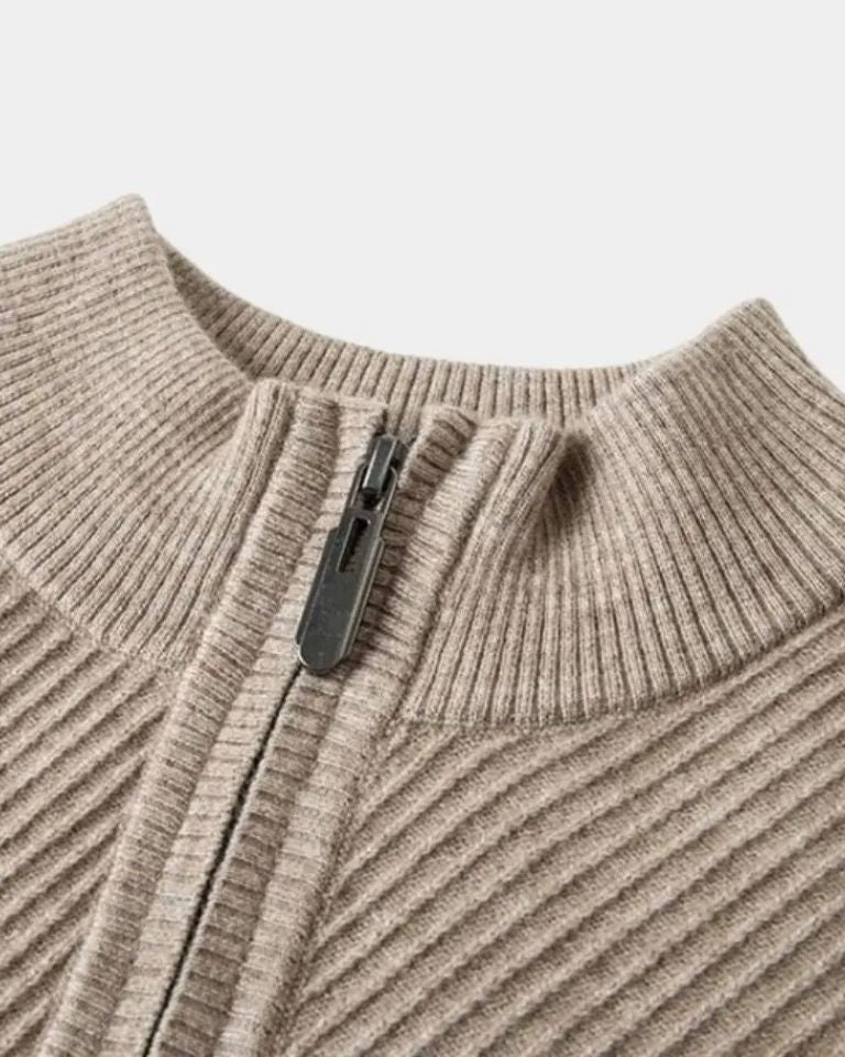 Vilhelm | Pull Basique avec Demi-Zip