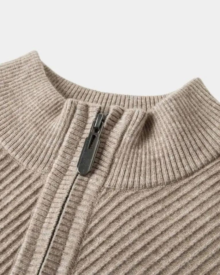 Vilhelm | Pull Basique avec Demi-Zip