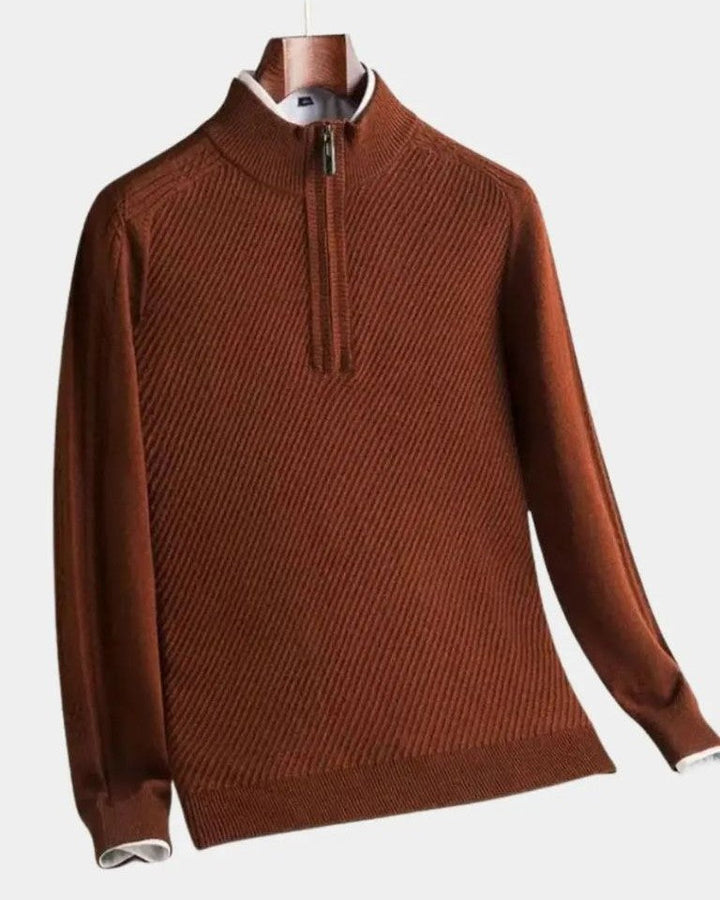 Vilhelm | Pull Basique avec Demi-Zip