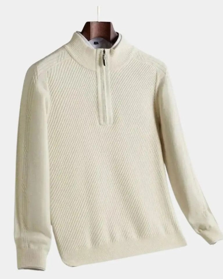 Vilhelm | Pull Basique avec Demi-Zip