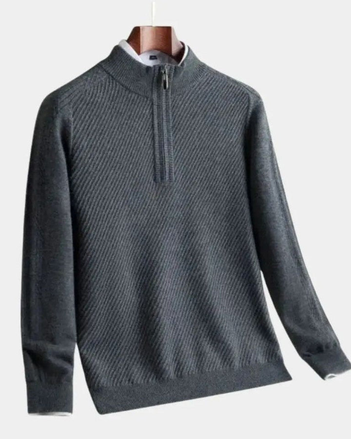 Vilhelm | Pull Basique avec Demi-Zip