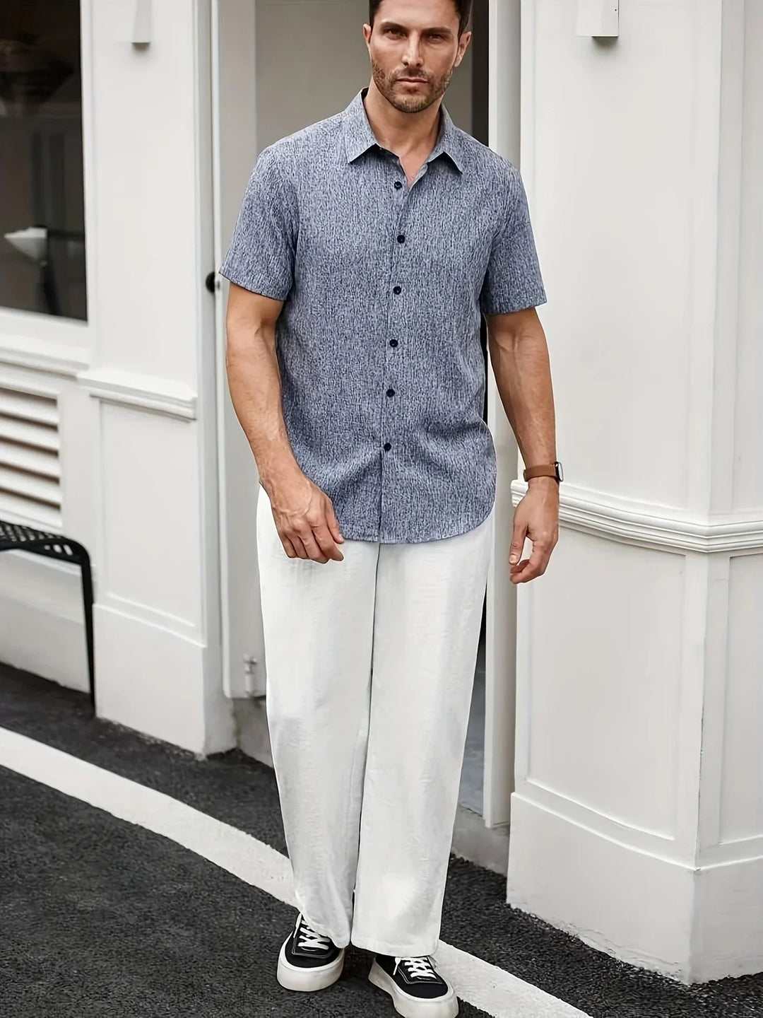 Adrien | Chemise légère à manches courtes en