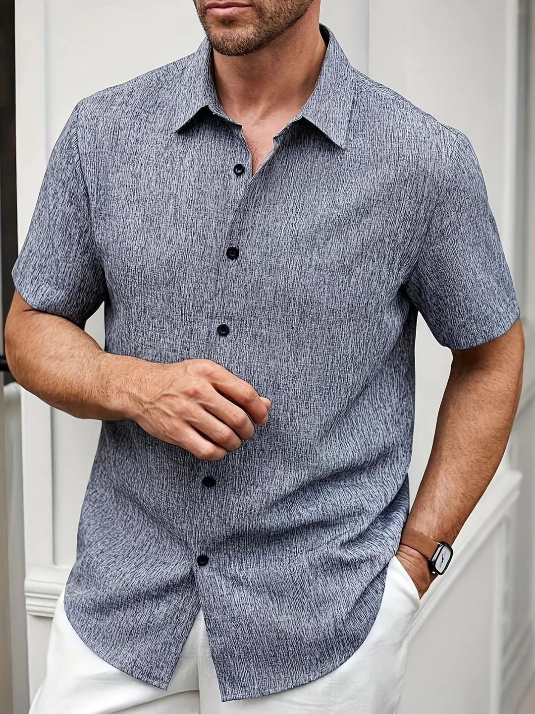 Adrien | Chemise légère à manches courtes en