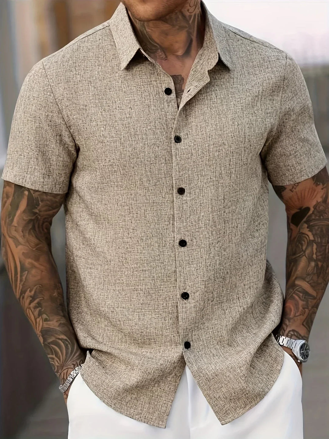 Adrien | Chemise légère à manches courtes en