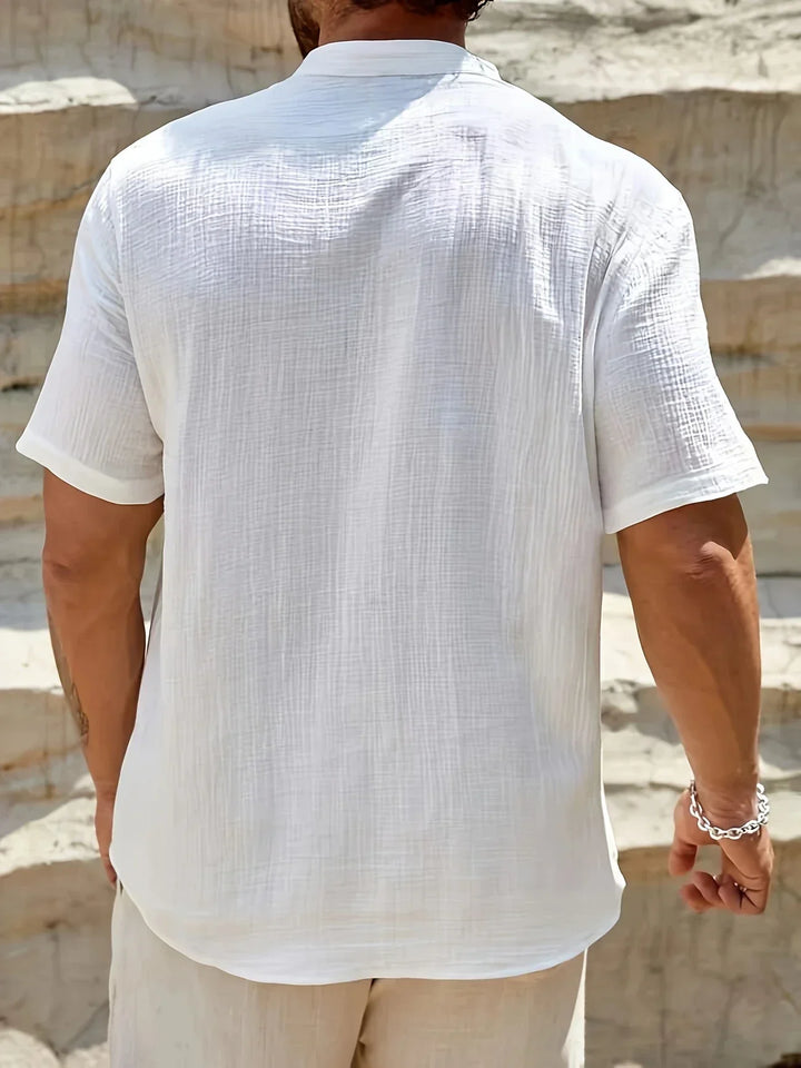 Alain | Chemise d’été élégante à col montant